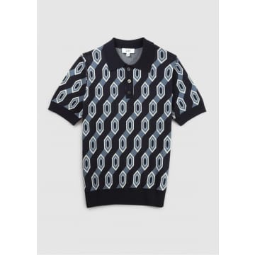 Shop Che Mens Jacques Poloshirt In Navy In Blue