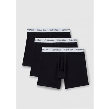 Shop Calvin Klein Mens Underwear 3 Pack Boxer Briefs In Black