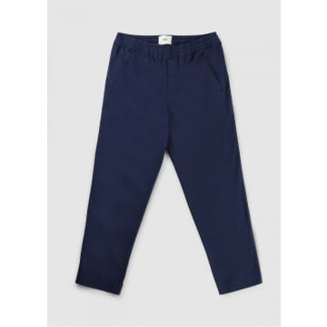 Folk Mens Drawcord Assembly Pants In Soft Navy Ripstop In Blue