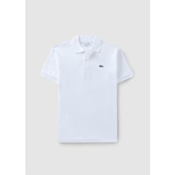 Lacoste Mens Classic Pique Polo Shirt In White