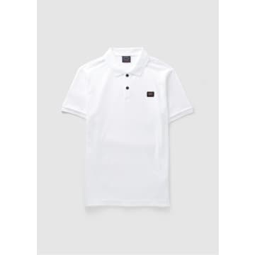 Shop Paul & Shark Mens Short Sleeve Icon Badge Poloshirt In White