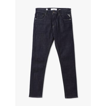 Replay Mens Mickym Aged Jeans In Dark Blue