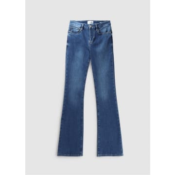 Frame Womens Le Mini Boot Jean With Slit Detail In Samson In Blue