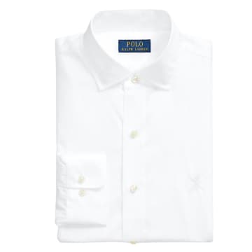Shop Ralph Lauren Custom Fit Poplin Shirt In White