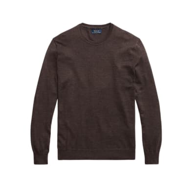 Ralph Lauren Slim Fit Wool Sweater In Brown