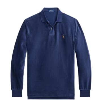 Ralph Lauren Classic Fit Knit Corduroy Polo Shirt In Blue
