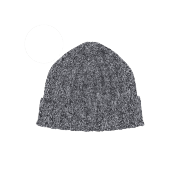 Pom Grey Marl Recycled Yarn Hat
