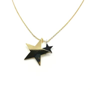 Sixton London Star Duo Necklace In Red