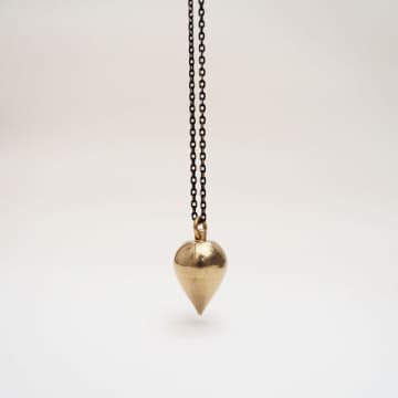 Brass + Bold Consta Majestic Teardrop Long Necklace In Gold