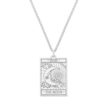 Carter Gore The Moon Tarot Necklace In Metallic