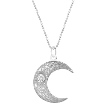 Carter Gore Mandala Moon Necklace In Metallic