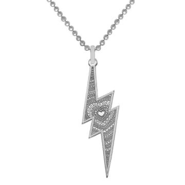 Carter Gore Lightning Bolt Necklace In Metallic