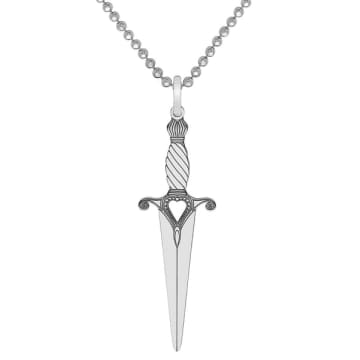 Carter Gore Dagger Large Pendant Necklace In Metallic