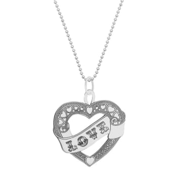 Carter Gore Sailor Heart Necklace In Metallic