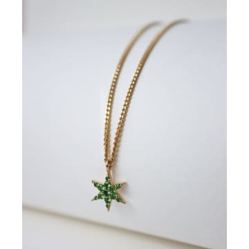 Zoe And Morgan Limited Edition Tsavorite Mini Anahata Necklace In Yellow