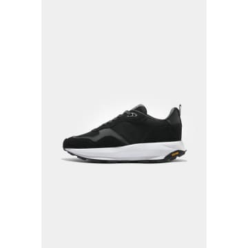 Android Homme Cascais Runner Black Suede Mesh Trainer
