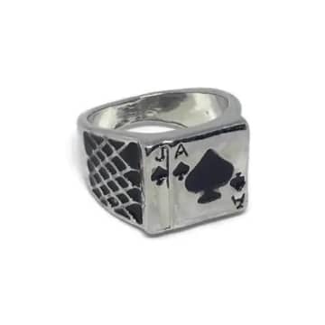 Londonworks Crypt | Ace Of Spaded Ring | Silver In Metallic