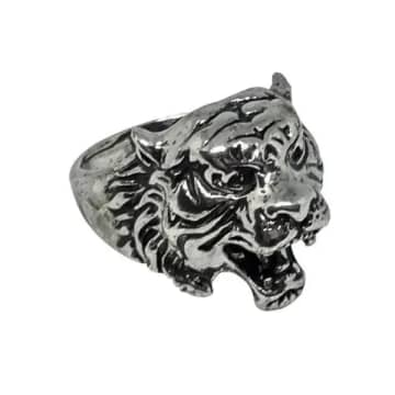 Londonworks Crypt | Tibetan Tiger Ring | Silver In Metallic