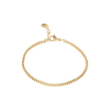 Ellen Beekmans Block Link Bracelet In Gold