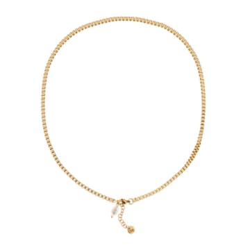 Ellen Beekmans Block Chain Necklace In Gold