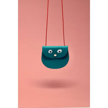 Ark Colour Design Googly Eye Pocket Purse In Turquoise In Blue