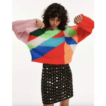 Shop Essentiel Antwerp Efancy Intarsia-knitted Sweater
