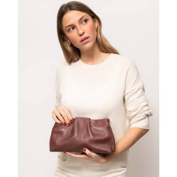 Naterra Leather Bag In Gray