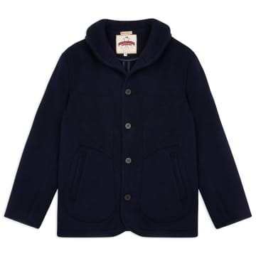 Burrows And Hare Lightweight Shawl Collar Jacket In Blue