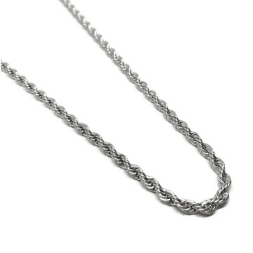 Londonworks Crypt | Stainless Steel Rope Chain Necklace | Silver In Metallic