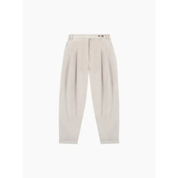 Cordera Corduroy Carrot Trousers In Neutral
