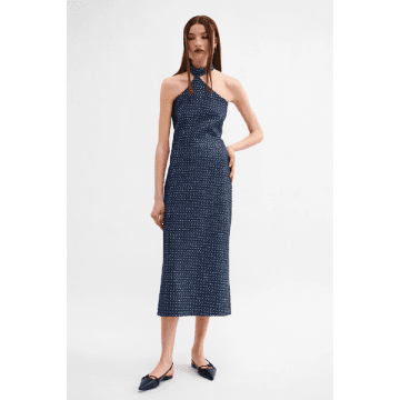 Resume Valvina Metallic Blue Dress
