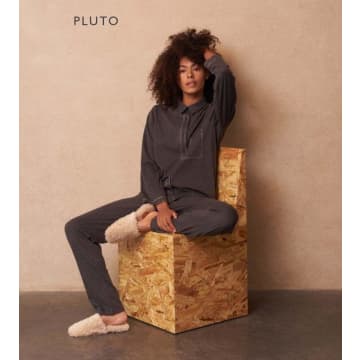 Pluto Bessy Pyjamas In Anthracite/beige In Neturals
