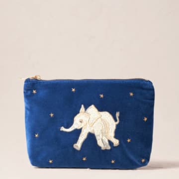 Elizabeth Scarlett Baby Elephant Mini Pouch *preorder* In Blue