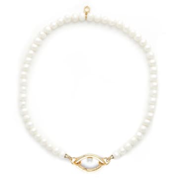 Capsule Eleven Eye Opener Pearl Necklace | Gold