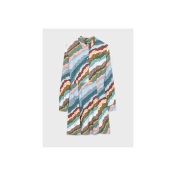 Paul Smith Watercolour Stripes Short Dress Col: 92 Multicolour, Size: