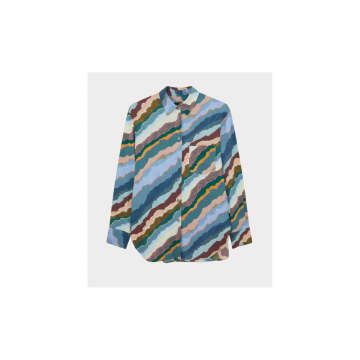 Paul Smith Watercolour Stripes Shirt Col: 92 Multicolour, Size: 12