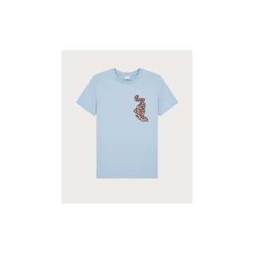 Paul Smith Tiger Graphic Blue T-shirt Col: 41 Turquoise, Size: S