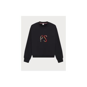 Paul Smith Ps Embroided Logo Sweatshirt Col: 79 Black, Size: Xl