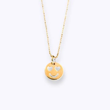 All The Things We Love Golden Smiley Necklace