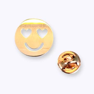 All The Things We Love Golden Smiley Pin Broach