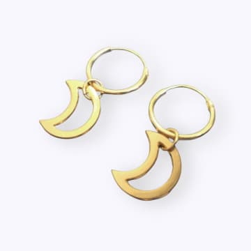 All The Things We Love Golden Moon Hoop Earrings