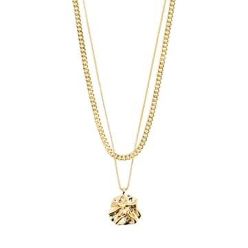 Pilgrim Willpower 2-in-1 Curb & Coin Necklace In Gold