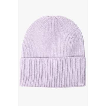 Sarta Plain Winter Beanie Hat In Purple