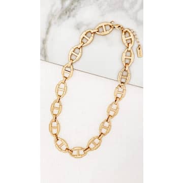 Envy Jewellery Gold Chunky Oval Link Necklace