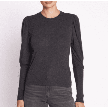 Berenice T-shirt With Long Puffed Sleeves- Grey