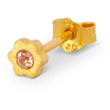 Lulu Copenhagen Peach Gold Plated Blomst Earring