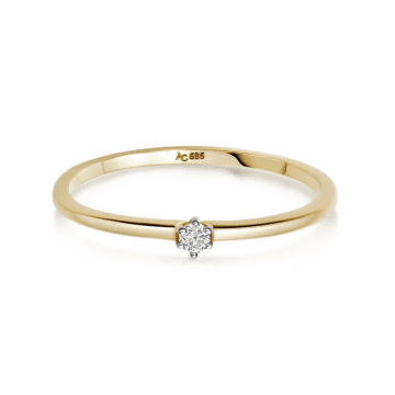 Astley Clarke Solid Diamond Promise Ring In Yellow