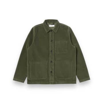 Universal Works Field Jacket P2959 6-wale Cord Olive In Green