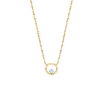 Estella Bartlett Opal Circle Necklace In Gold