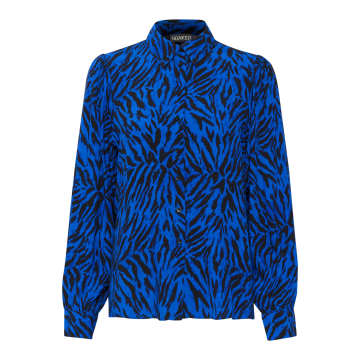 Soaked In Luxury Slina Chrishell Shirt Ls | Beaucoup Animal In Blue